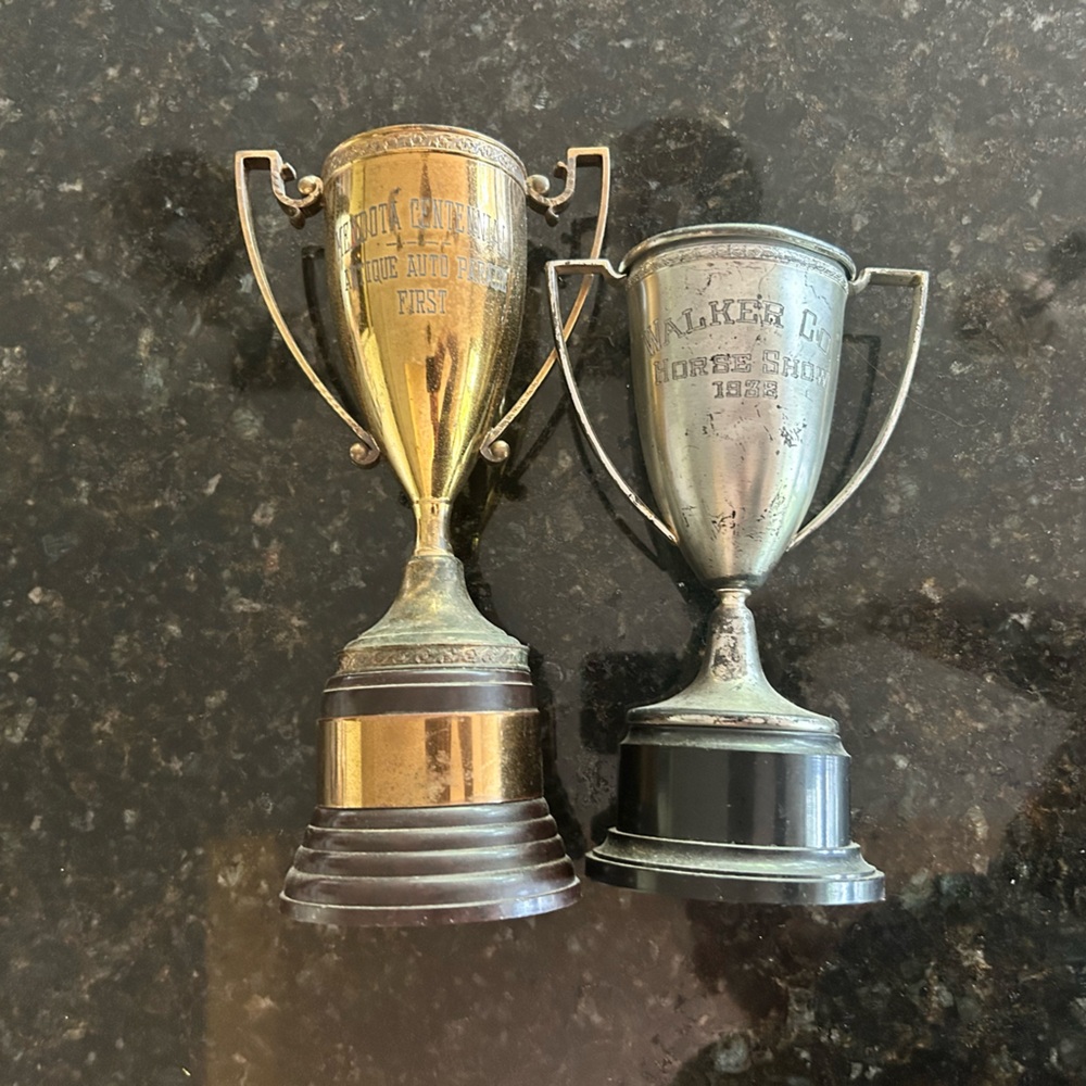 Set of 2 vintage trophies